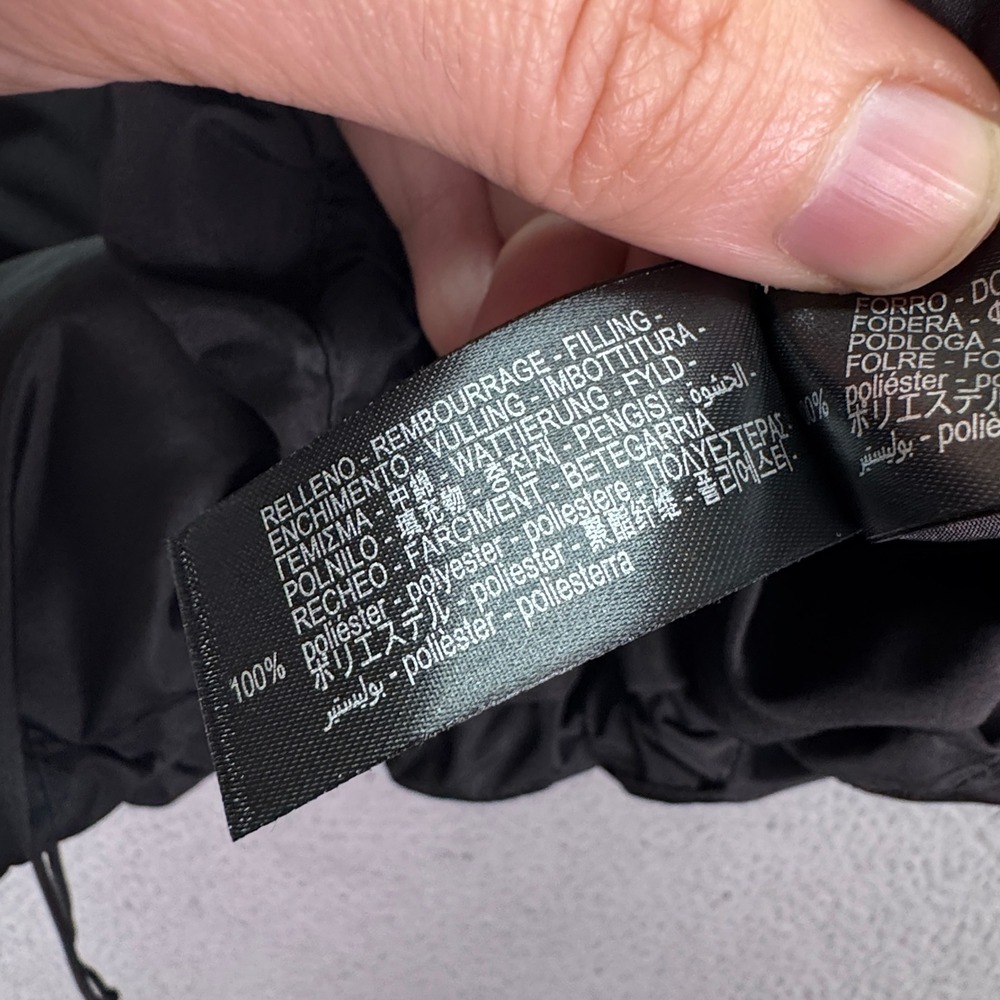 Zara Puffer Vest Womens M Black Water Repellent‎ Windproof Outdoor Layer Basic - Picture 8 of 13